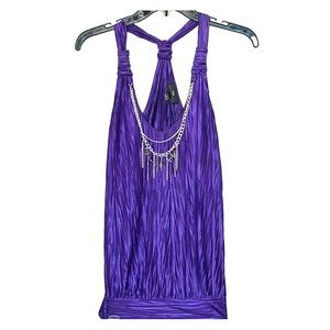 Purple scrunched tank